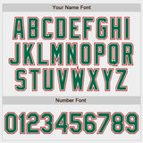 Custom Cream Kelly Green-Red Authentic Baseball Jersey