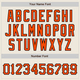 Custom Cream Orange-Black Authentic Baseball Jersey