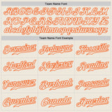 Custom Cream Cream-Orange Authentic Baseball Jersey