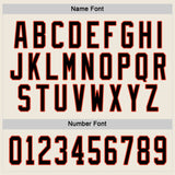 Custom Cream Black-Orange Hockey Jersey