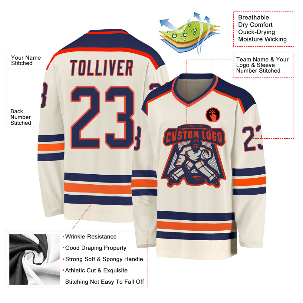 Personalized NHL Men's Edmonton Oilers 2022 Orange Home Jersey