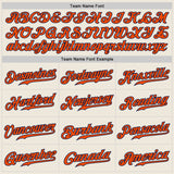 Custom Cream Orange-Navy Authentic Baseball Jersey