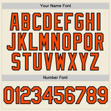 Custom Cream Orange-Black Performance T-Shirt