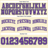 Custom Cream Purple-Black Authentic Throwback Basketball Shorts