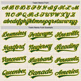 Custom Cream Green-Gold Authentic Baseball Jersey