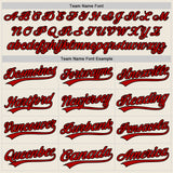 Custom Cream Black Pinstripe Red Authentic Baseball Jersey