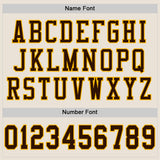 Custom Cream Brown-Gold Mesh Authentic Football Jersey