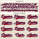 Custom Cream Red-Royal Hockey Lace Neck Jersey