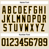 Custom Cream Black-Gold Hockey Lace Neck Jersey