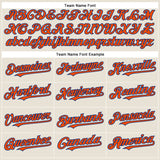 Custom Cream Orange-Royal Authentic Baseball Jersey