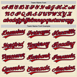 Custom Cream Red-Navy Authentic Throwback Baseball Jersey