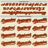 Custom Cream Orange-Black Authentic Throwback Baseball Jersey
