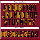 Custom Crimson Black-Gold Authentic Sleeveless Baseball Jersey