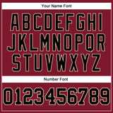 Custom Crimson Black-Cream Authentic Sleeveless Baseball Jersey