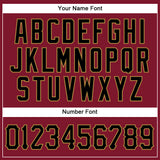 Custom Crimson Black-Old Gold Authentic Sleeveless Baseball Jersey
