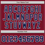 Custom Crimson Navy-White Authentic Baseball Jersey