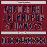 Custom Crimson Navy-Old Gold Authentic Baseball Jersey