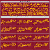Custom Crimson Crimson-Gold Performance T-Shirt