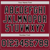 Custom Crimson Black-White Authentic Baseball Jersey