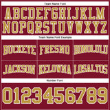 Custom Stitched Crimson Old Gold-White Football Pullover Sweatshirt Hoodie