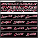 Custom Women's Black Crimson-White V-Neck Cropped Baseball Jersey