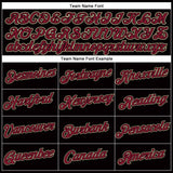 Custom Women's Black Crimson-City Cream V-Neck Cropped Baseball Jersey