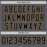 Custom Steel Gray Black-Old Gold Performance T-Shirt