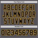 Custom Steel Gray Black-Gold Performance T-Shirt