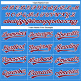 Custom Electric Blue Crimson-White Authentic Baseball Jersey
