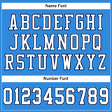 Custom Powder Blue White-Navy Mesh Authentic Football Jersey