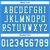 Custom Powder Blue White-Kelly Green Mesh Authentic Football Jersey