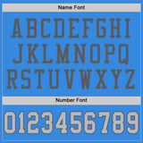 Custom Powder Blue Gray-Steel Gray Mesh Authentic Football Jersey