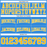 Custom Stitched Powder Blue Gold-White Football Pullover Sweatshirt Hoodie