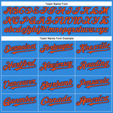 Custom Electric Blue Orange-Royal Authentic Baseball Jersey