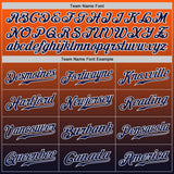 Custom Orange Navy-White Authentic Fade Fashion Baseball Jersey