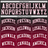 Custom Black White-Maroon Authentic Fade Fashion Basketball Jersey