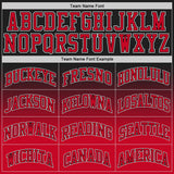 Custom Black Red-White Authentic Fade Fashion Basketball Jersey