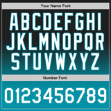 Custom Black White-Teal Authentic Fade Fashion Basketball Jersey