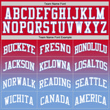 Custom Red White-Light Blue Authentic Fade Fashion Basketball Jersey