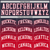 Custom Navy White-Red Authentic Fade Fashion Basketball Jersey