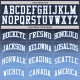 Custom Navy White-Light Blue Authentic Fade Fashion Basketball Jersey