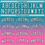 Custom Teal White-Pink Authentic Fade Fashion Basketball Jersey