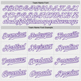 Custom White White-Purple Authentic Fade Fashion Baseball Jersey