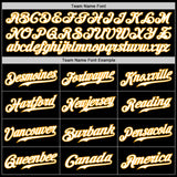 Custom Black Gold Gray-White Authentic Gradient Fashion Baseball Jersey
