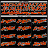 Custom Black Orange-White Authentic Gradient Fashion Baseball Jersey