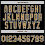 Custom Black Old Gold-White Authentic Gradient Fashion Baseball Jersey
