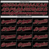 Custom Black Crimson-Cream Authentic Gradient Fashion Baseball Jersey