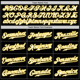 Custom Black White Red-Gold Authentic Gradient Fashion Baseball Jersey