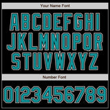 Custom Black Teal-White Authentic Gradient Fashion Baseball Jersey
