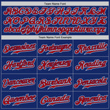 Custom Royal Red-White Authentic Gradient Fashion Baseball Jersey